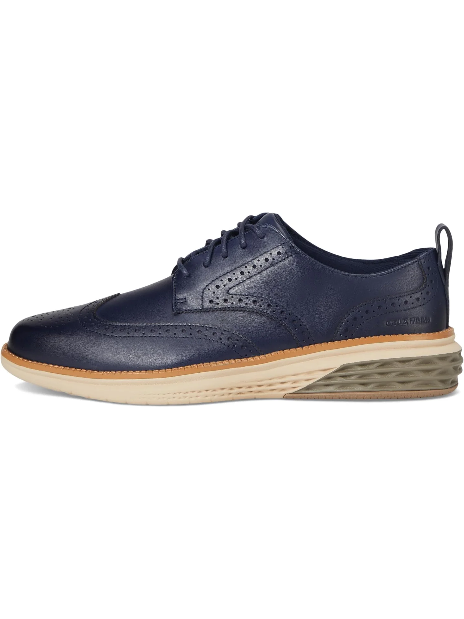 Оксфорды Cole Haan Grand Hurrion Wing Tip Oxford, цвет Midnight Moon/Irish Coffee/Oat — 4