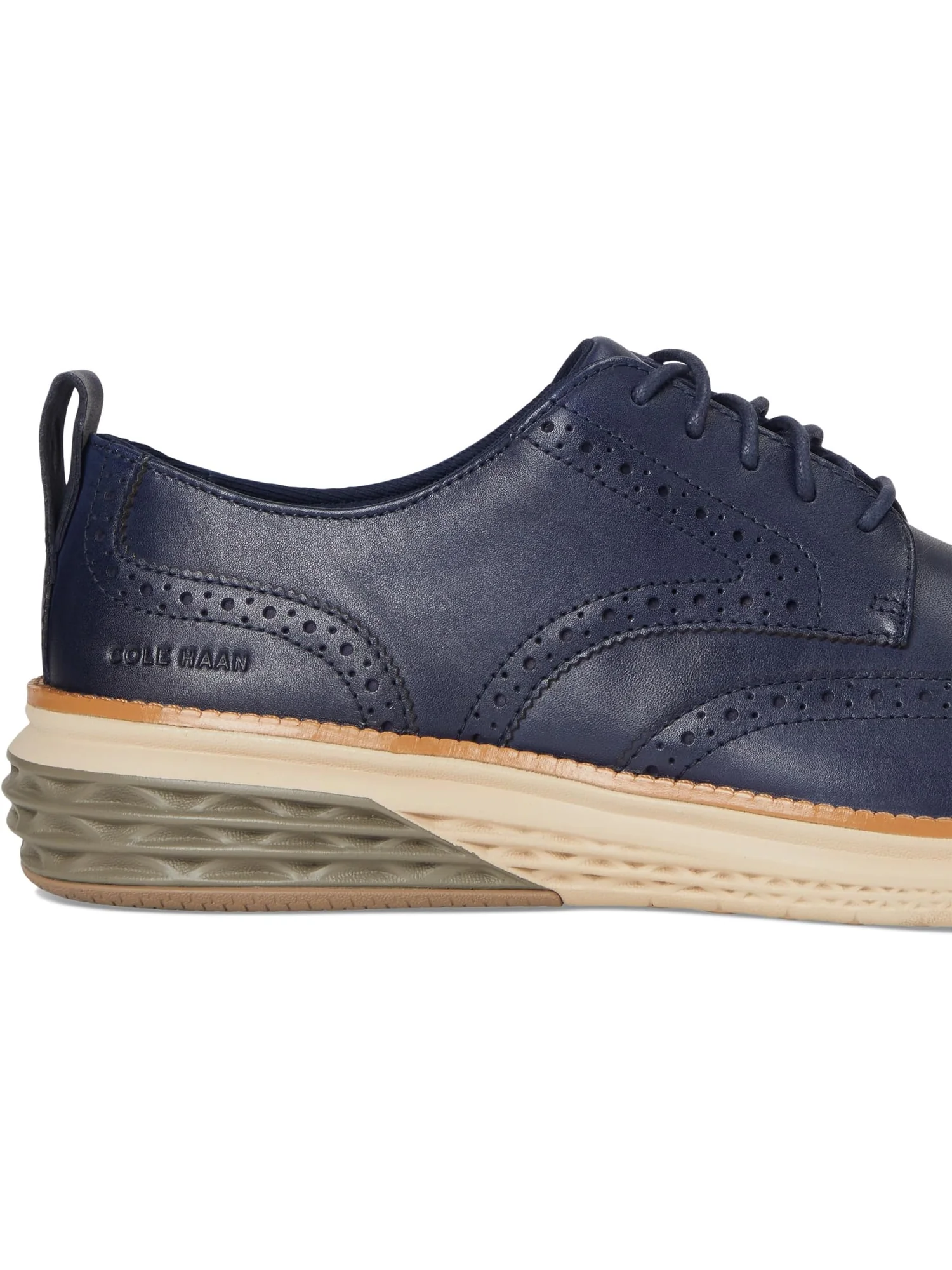 Оксфорды Cole Haan Grand Hurrion Wing Tip Oxford, цвет Midnight Moon/Irish Coffee/Oat — 6