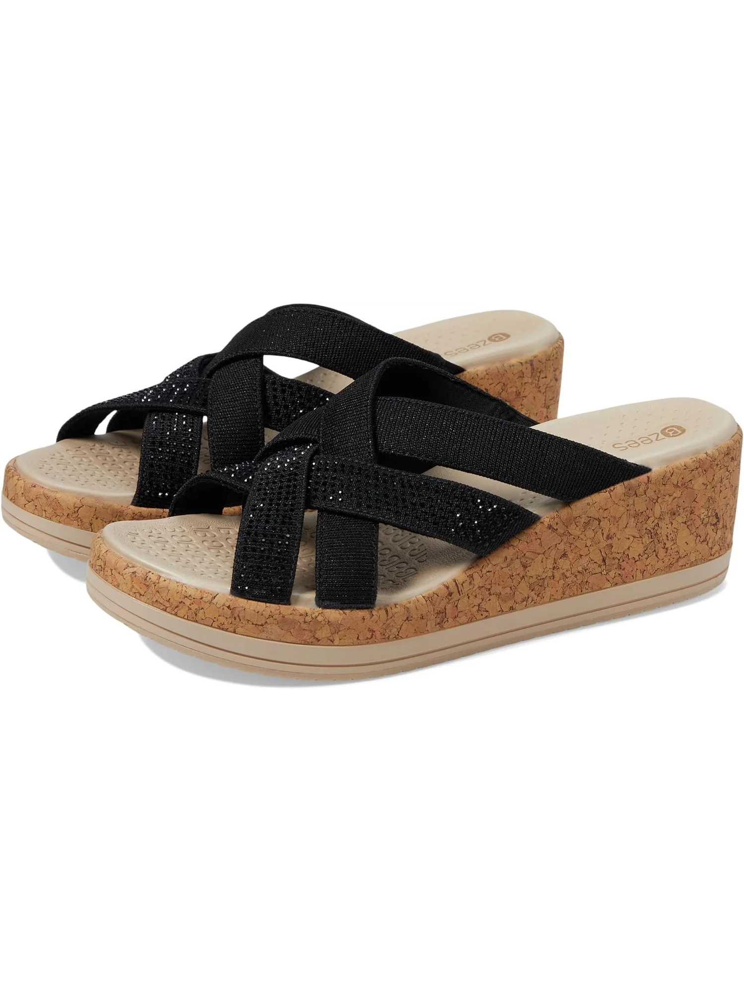 Туфли Bzees Reign Wedge Sandals — черный