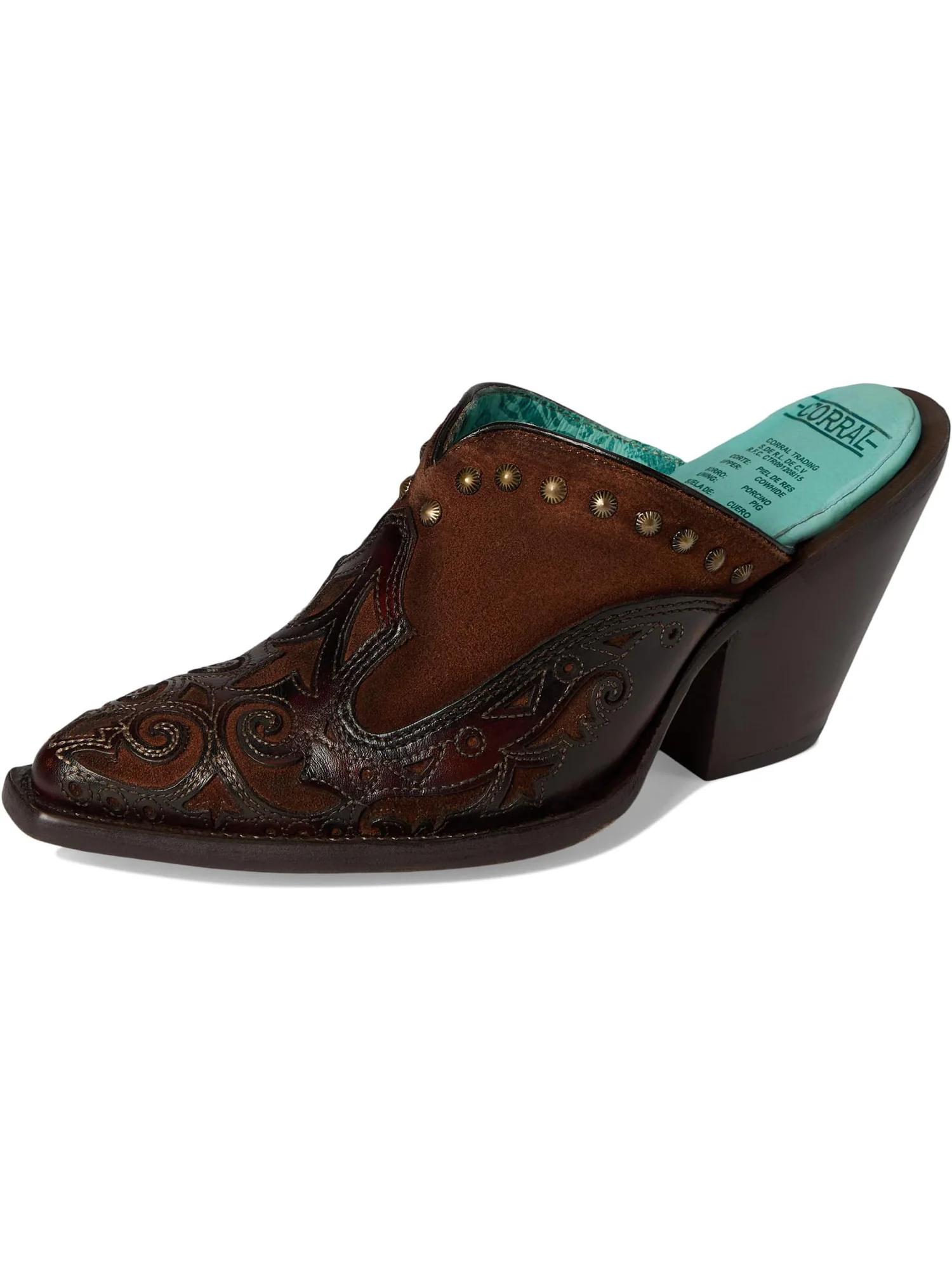 Туфли Corral Boots Lady Inlay & Embroidery & Studs Mule — 7