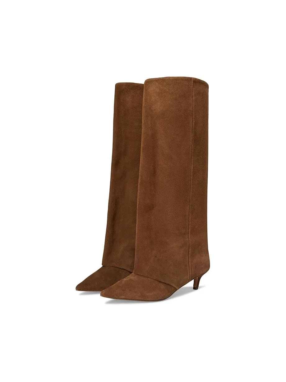 Женские ботинки Steve Madden Luca, Chesnut Suede Wide Calf — 1