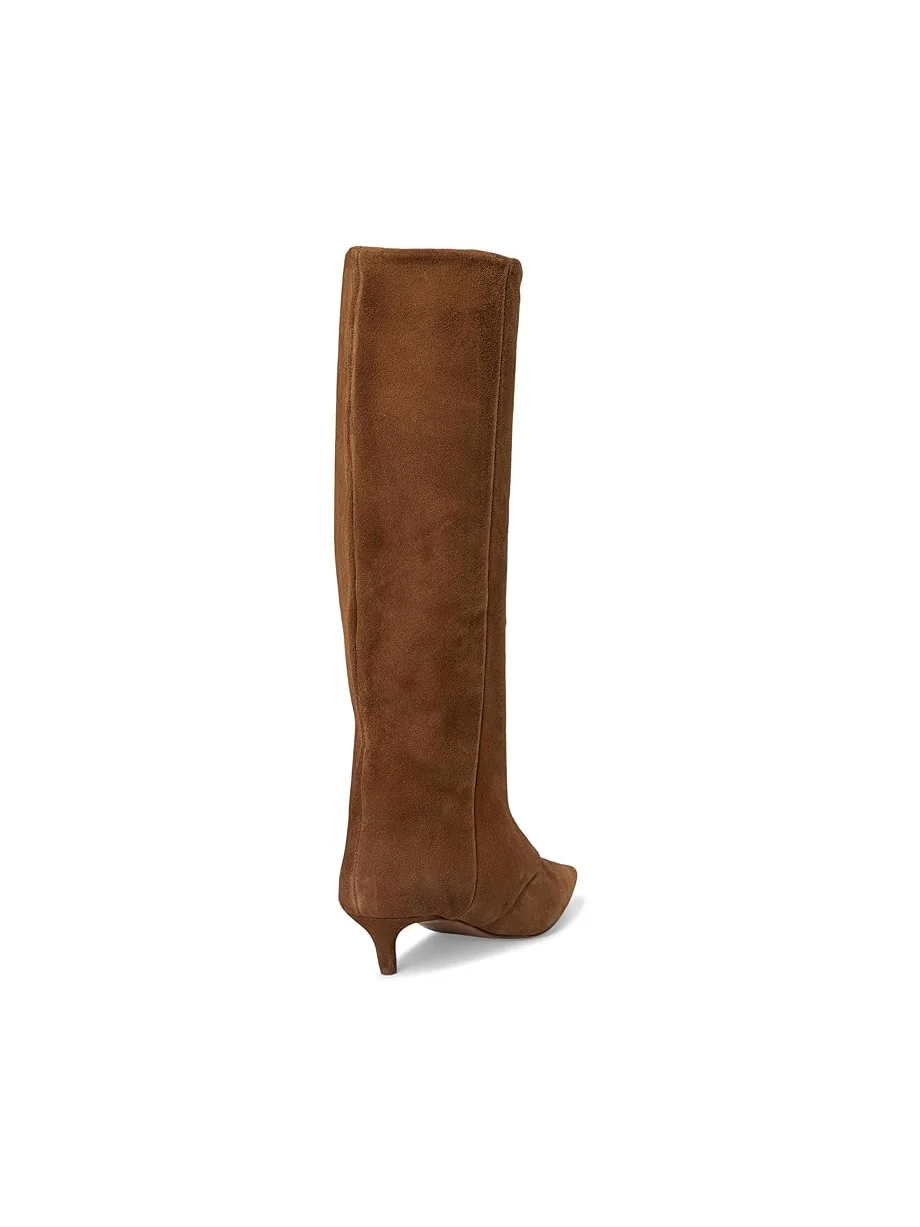 Женские ботинки Steve Madden Luca, Chesnut Suede Wide Calf — 5
