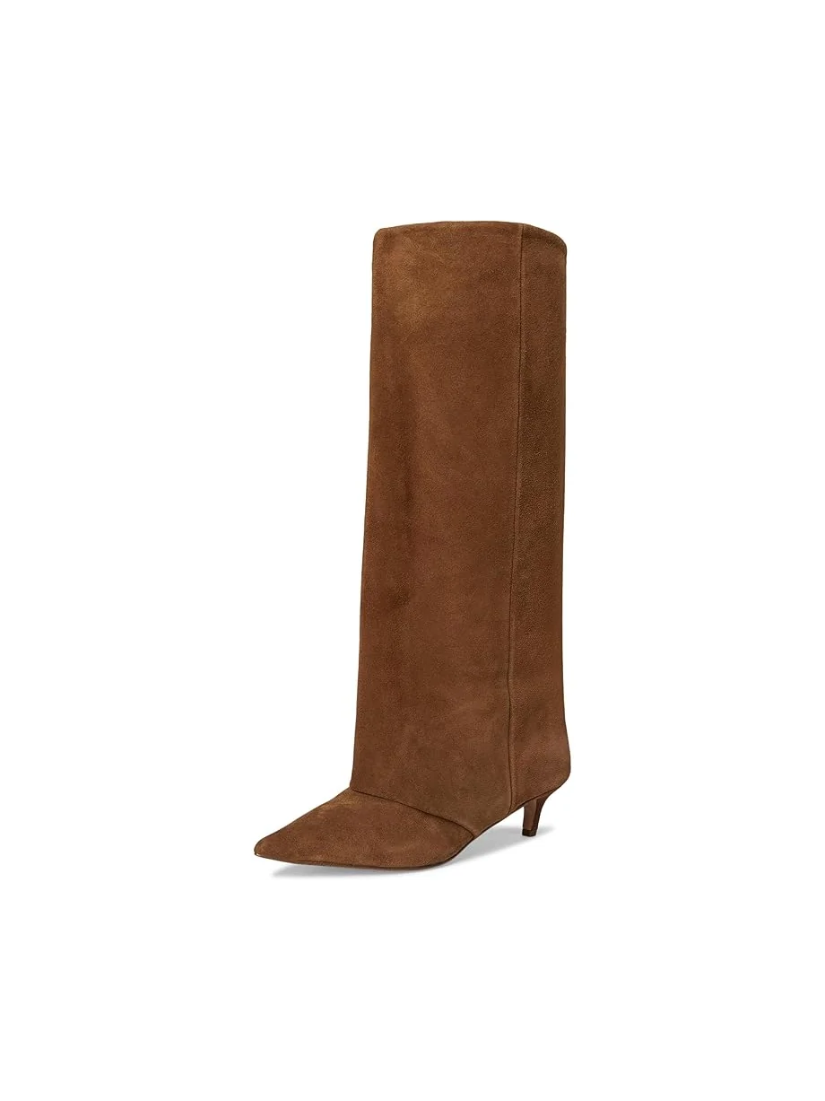 Женские ботинки Steve Madden Luca, Chesnut Suede Wide Calf — 7