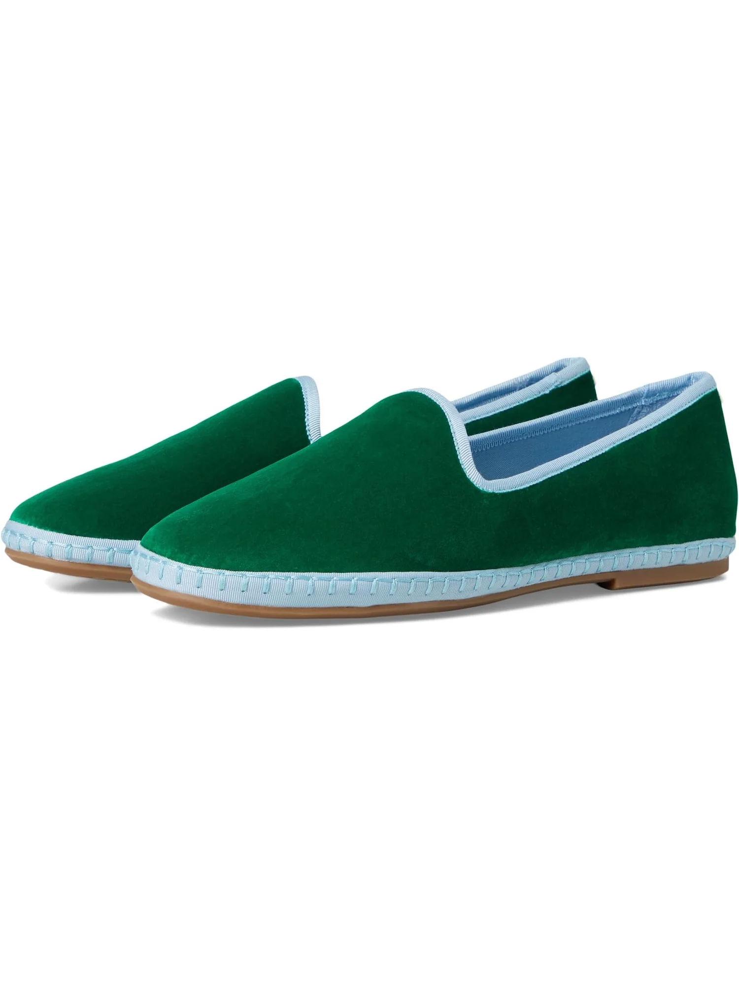 Лоферы Birdies Women's Heron Velvet Kelly Green — 1