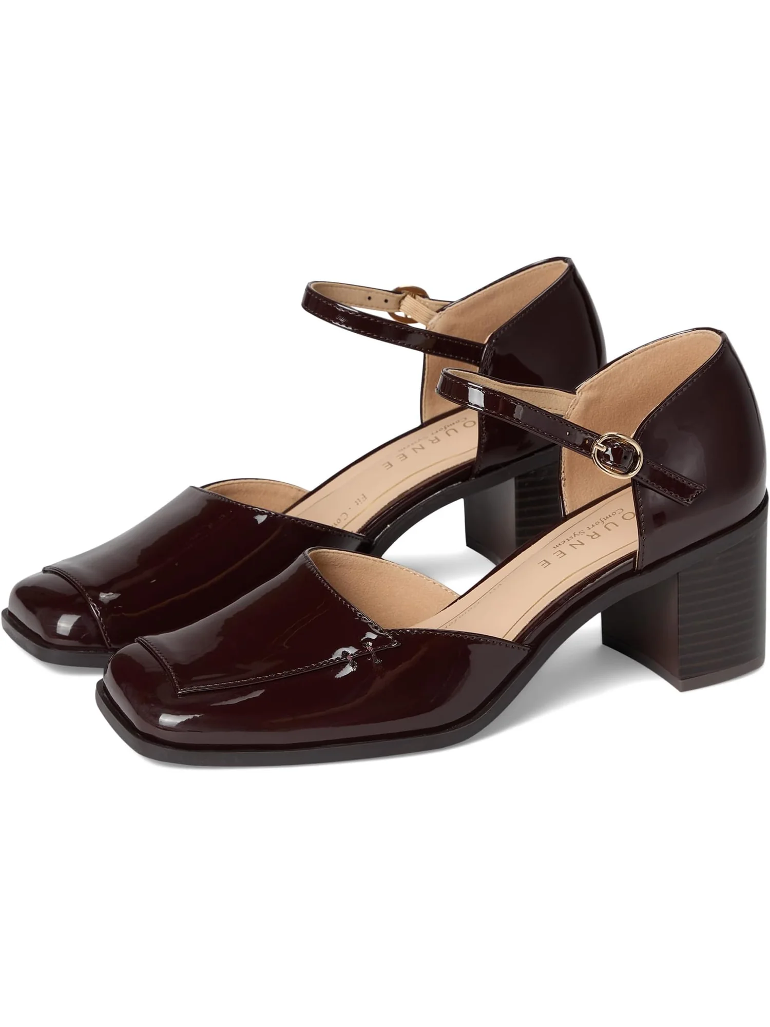 Туфли Journee Collection Women's Evangeline, Patent/Chocolate — 1