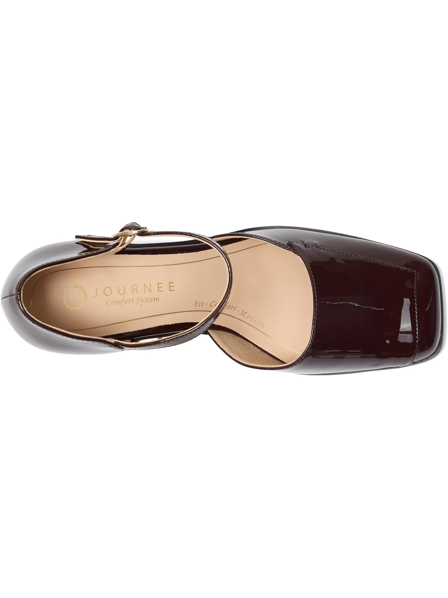 Туфли Journee Collection Women's Evangeline, Patent/Chocolate — 2