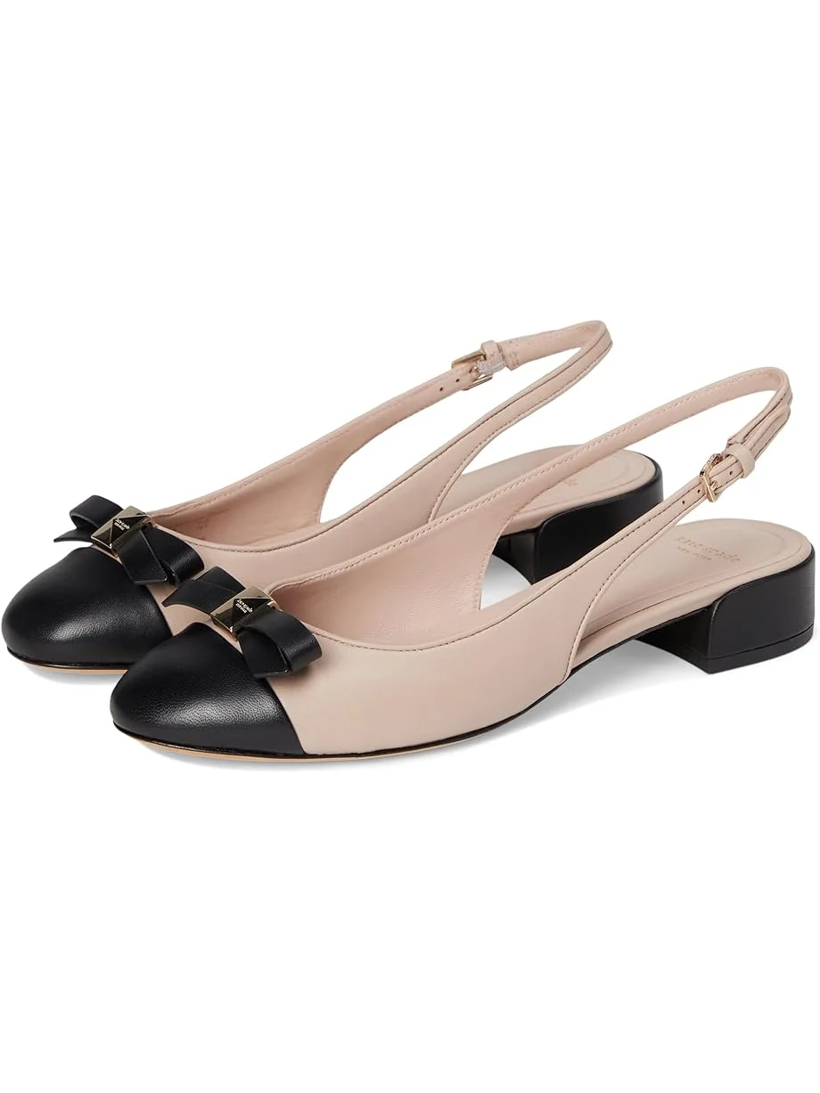 Женские туфли-лодочки Kate Spade New York Deco Bow Smooth Leather Slingback — 1