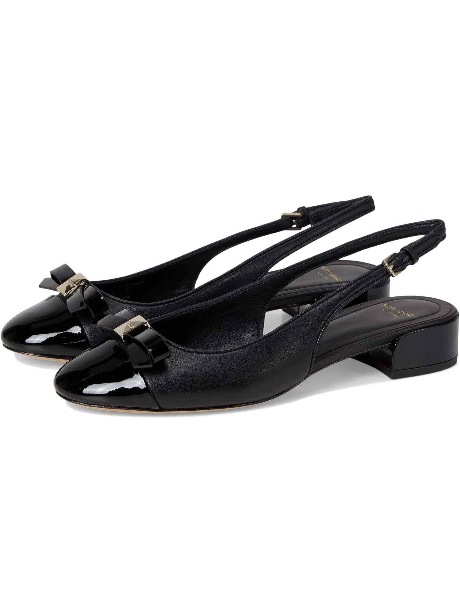 Туфли Kate Spade New York Women's Deco Bow Smooth Leather Slingback Pumps — 1