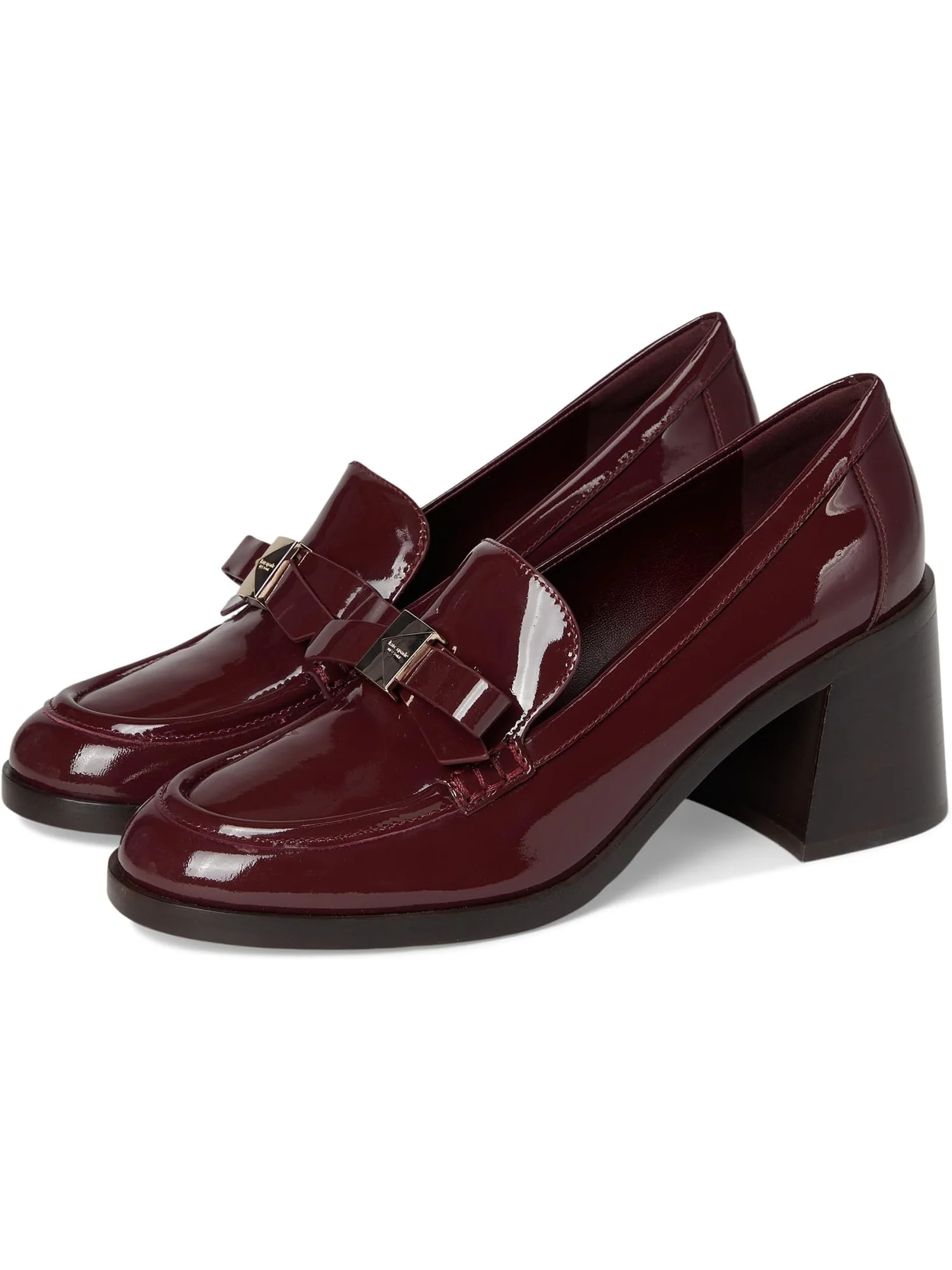 Туфли Kate Spade New York Women's Deco Bow Patent Leather Heeled Loafers — 1