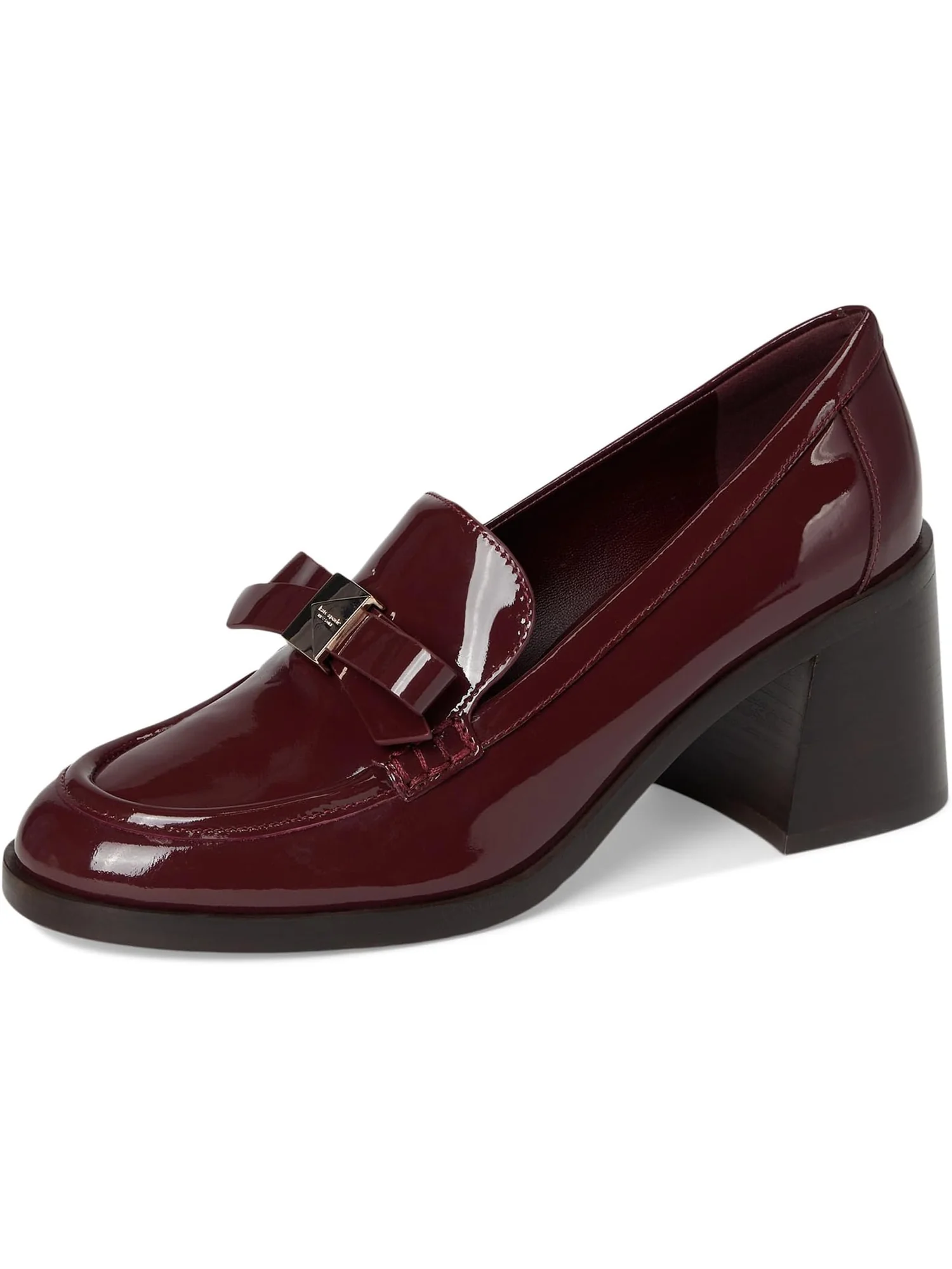 Туфли Kate Spade New York Women's Deco Bow Patent Leather Heeled Loafers — 7