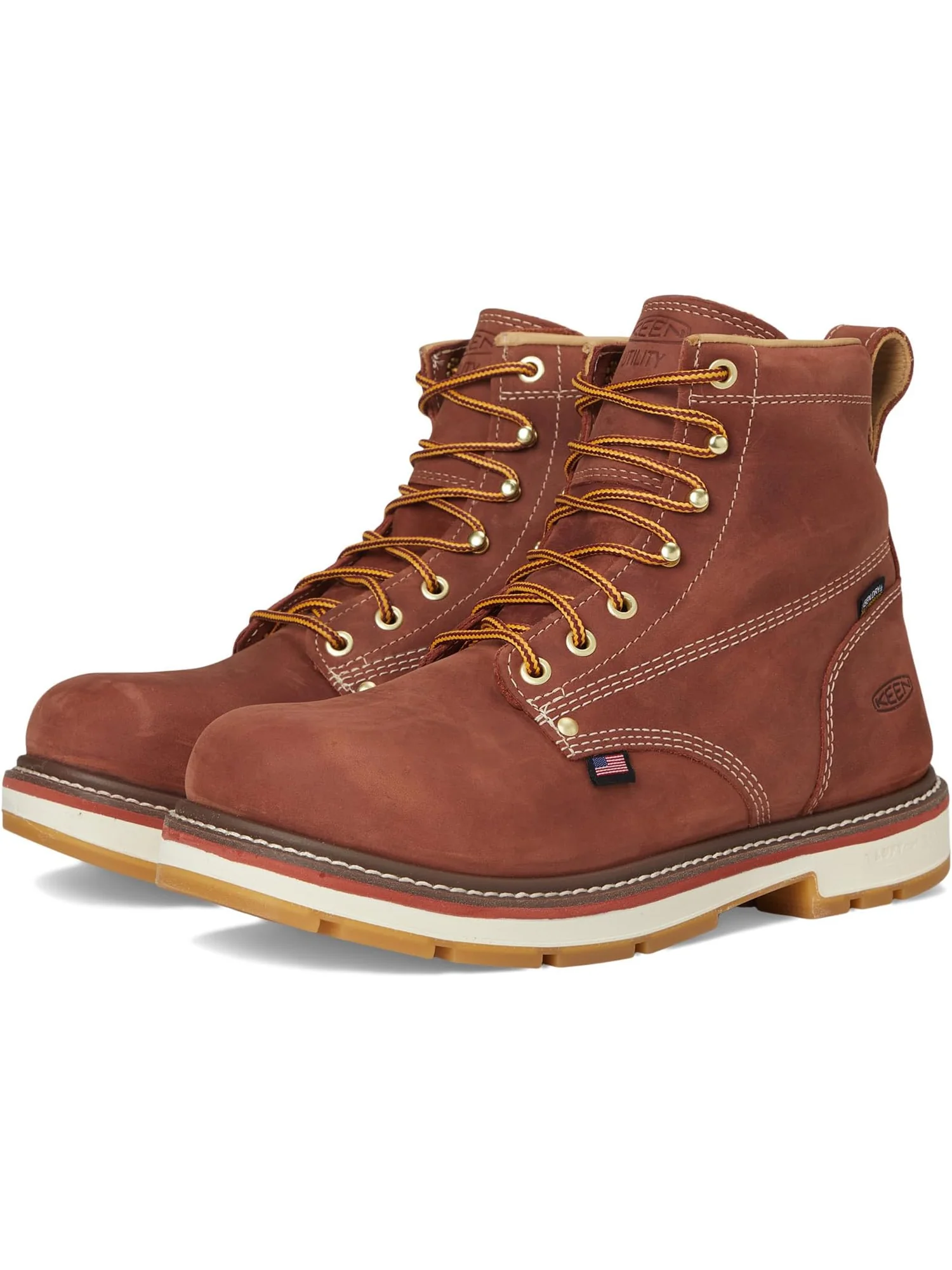 Ботинки KEEN Utility Men's Liberty 6" Waterproof 90° Heel Boots — коричневый