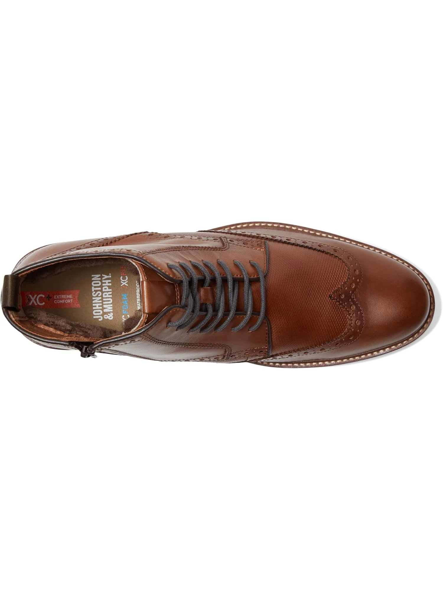 Оксфорды Johnston & Murphy Men's XC+ Durham Embossed Wing Tip Shearling Boots — 2