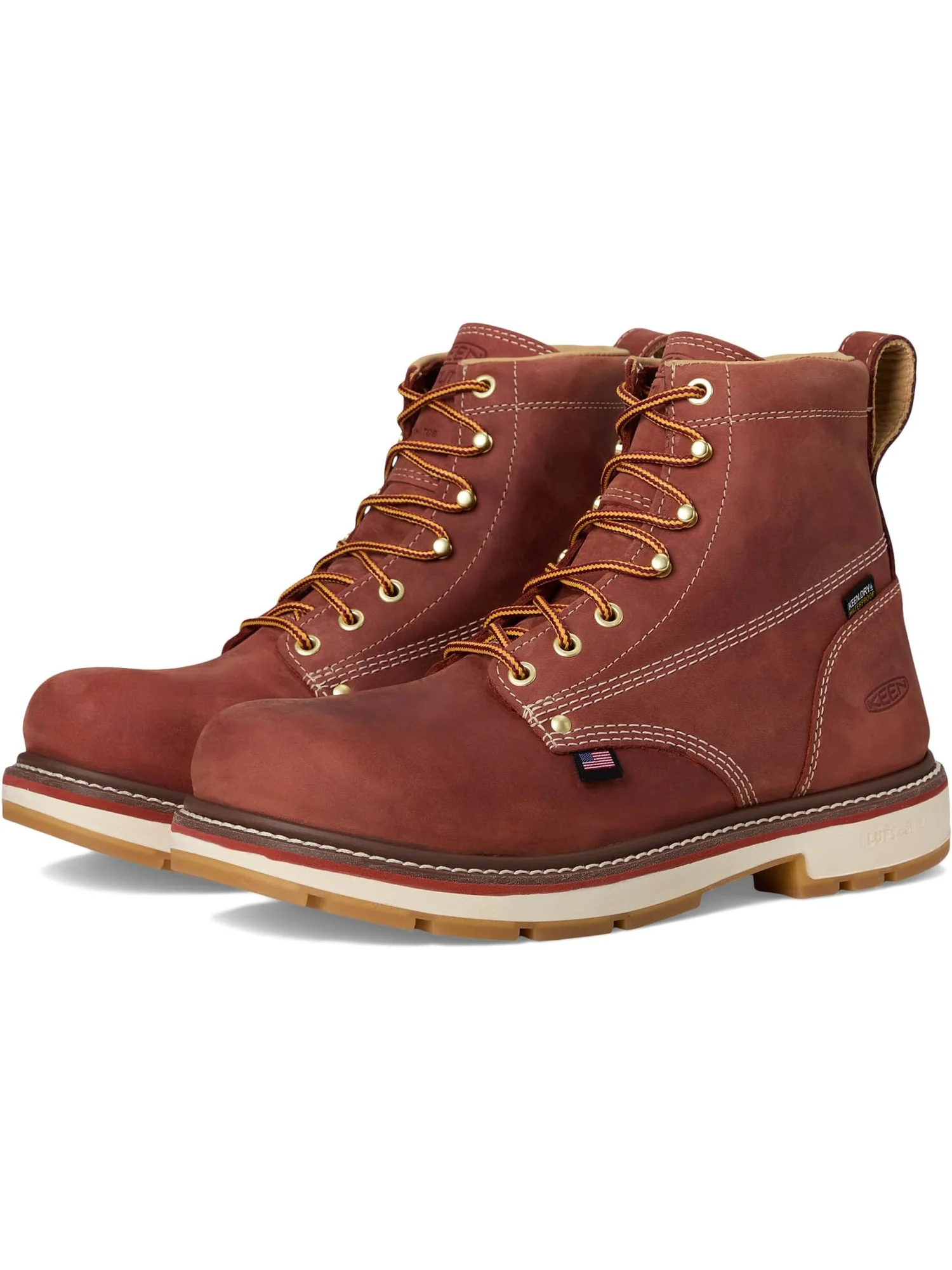Ботинки KEEN Utility Men's Liberty 6" Waterproof 90° Heel Boot — коричневый