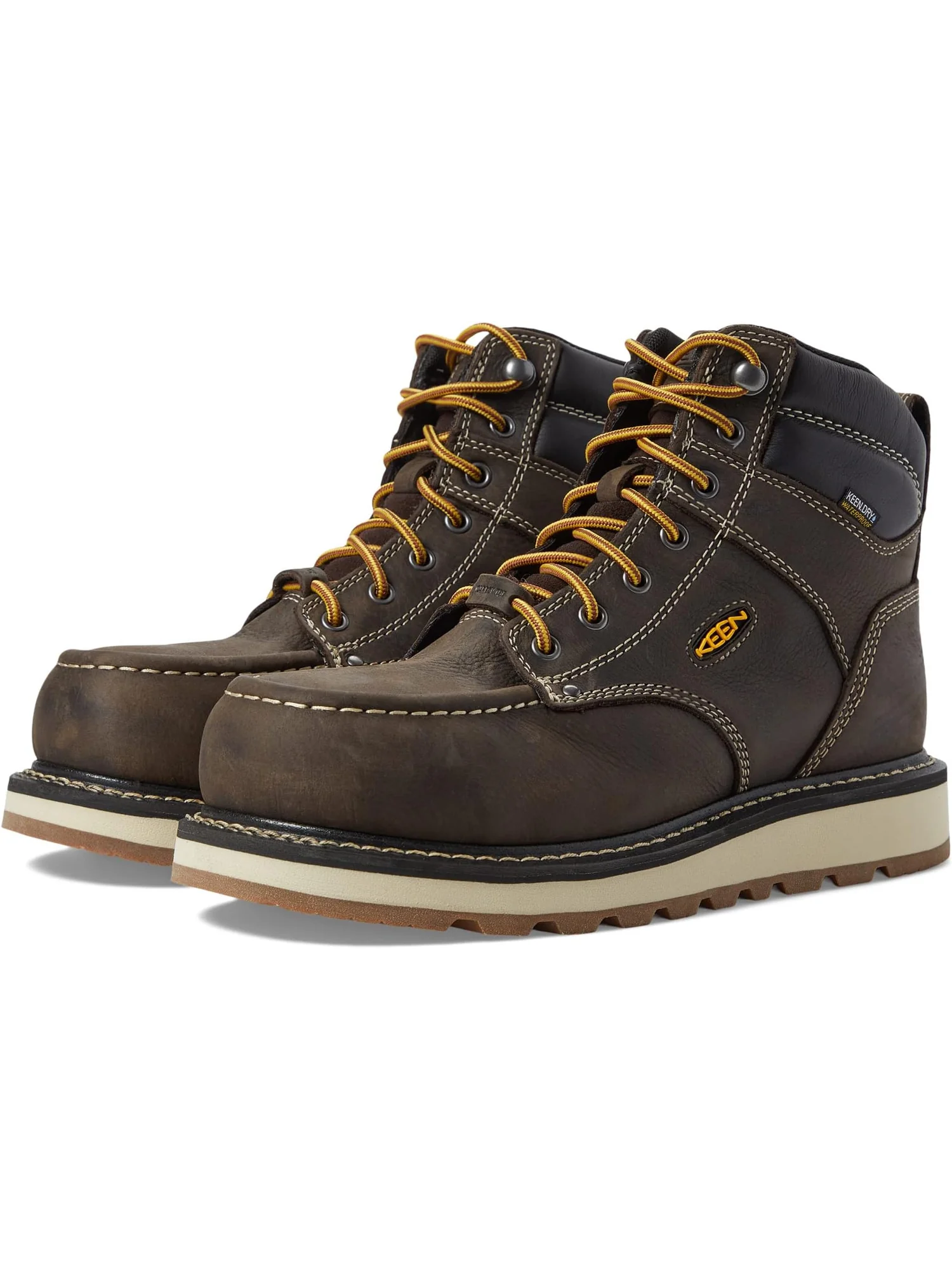 Ботинки KEEN Utility Men's Cincinnati 6" Waterproof, Dark Chocolate/Sandshell — 1
