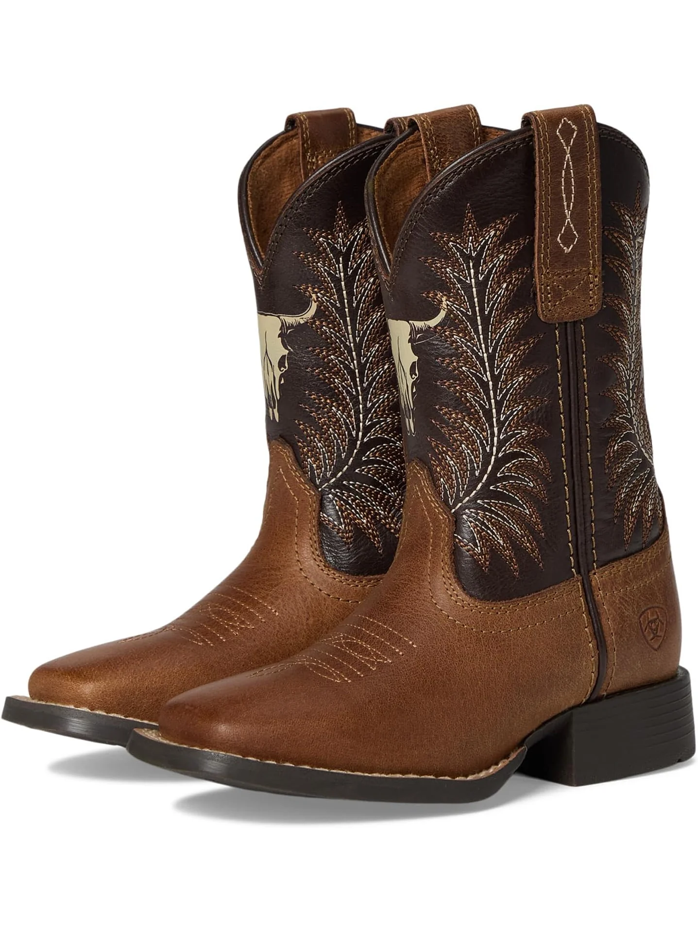 Ботинки Ariat Kids  Stampede Medium Square Toe Western Boots — коричневый