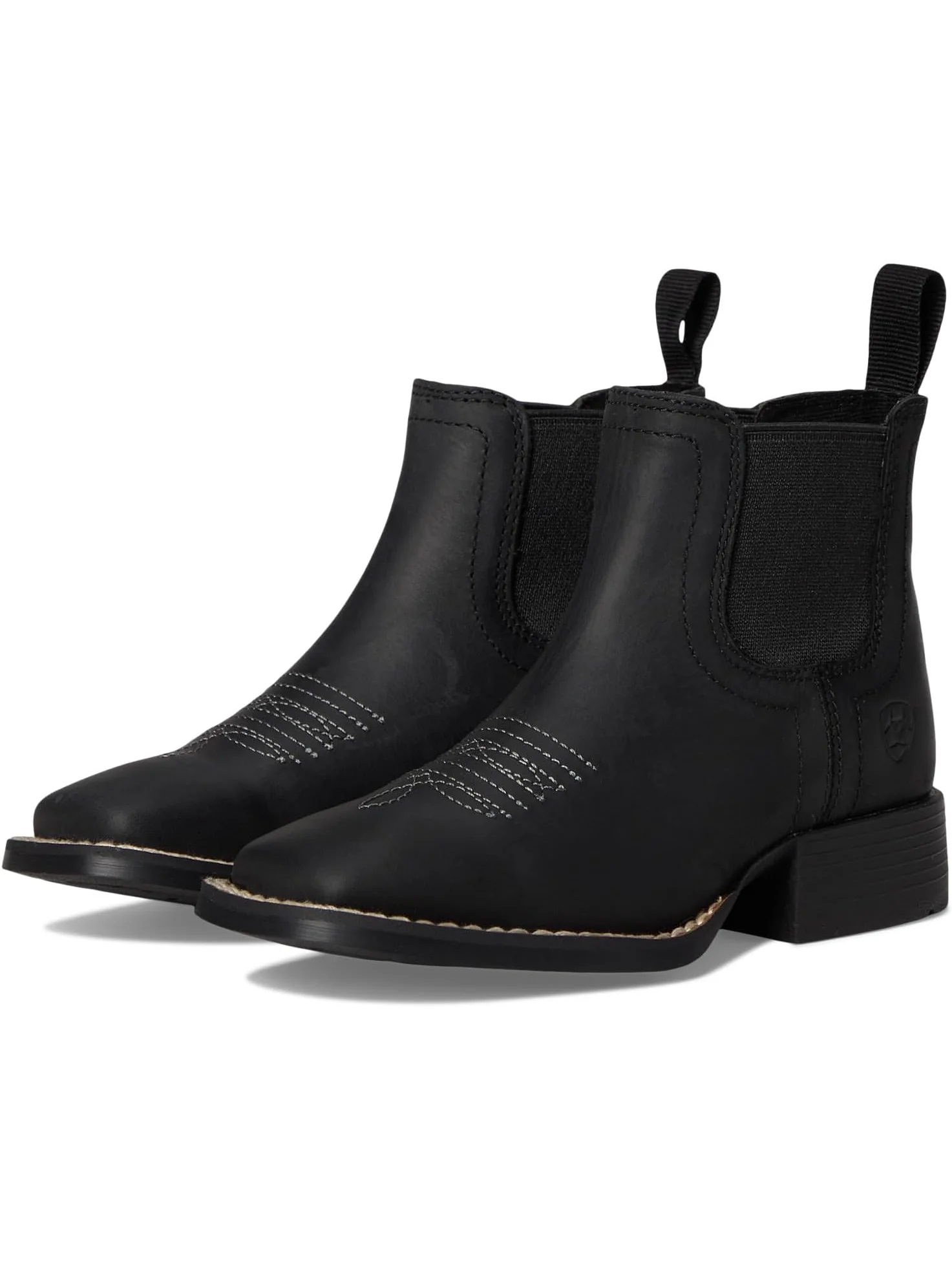 Ботинки Ariat Kids  Booker Chelsea Wide Square Toe Western Boots — черный