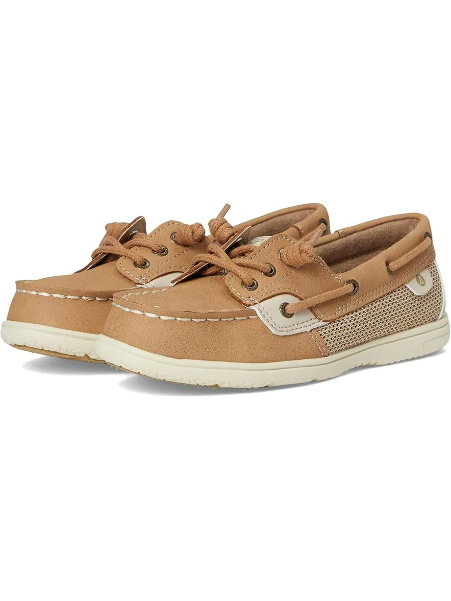 Детские лодочки Sperry Shoresider 3-Eye (Little Kid/Big Kid) Sperry Kids, Linen — 1