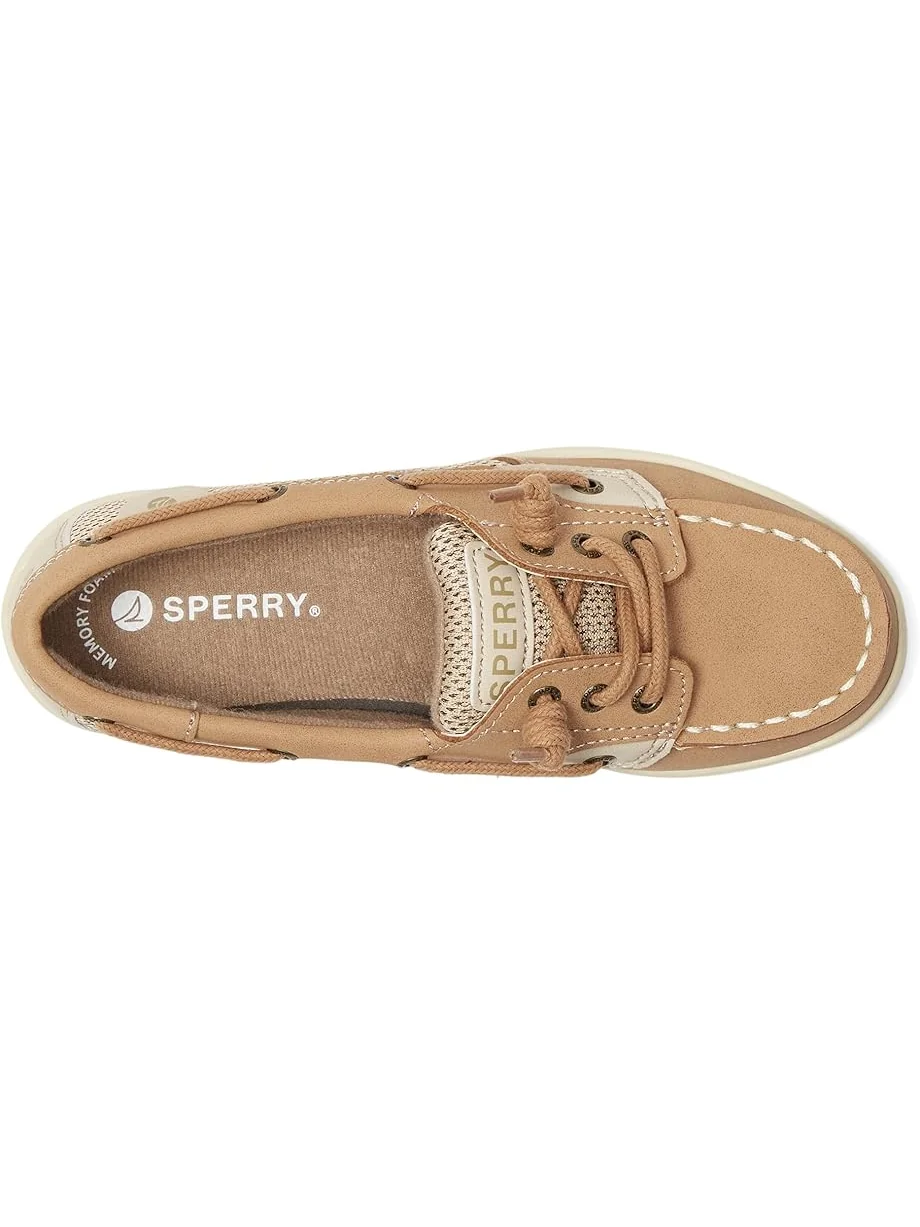 Детские лодочки Sperry Shoresider 3-Eye (Little Kid/Big Kid) Sperry Kids, Linen — 2