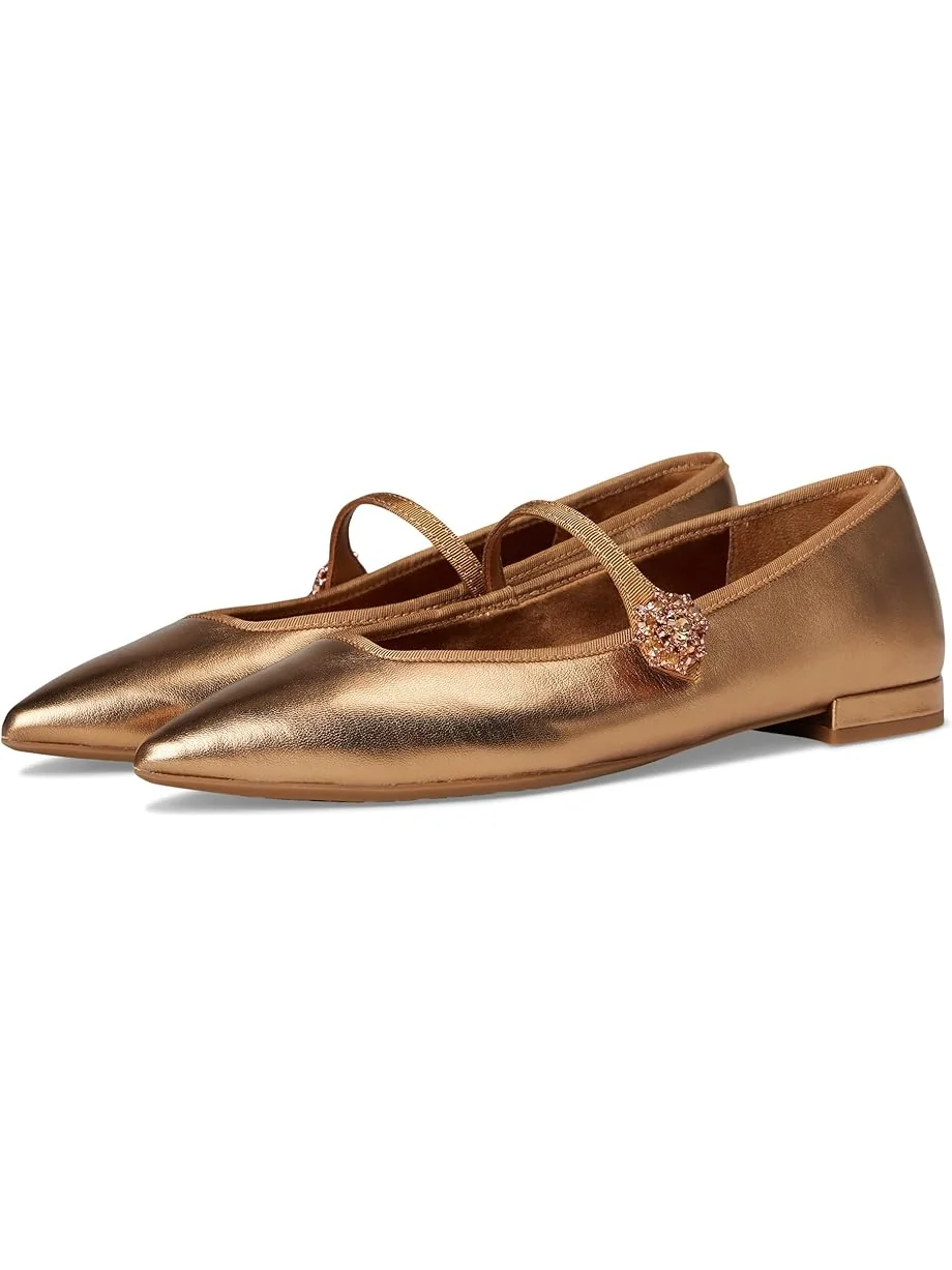 Женские балетки Birdies Goldfinch 15 Mary Jane Metal Leather — 1