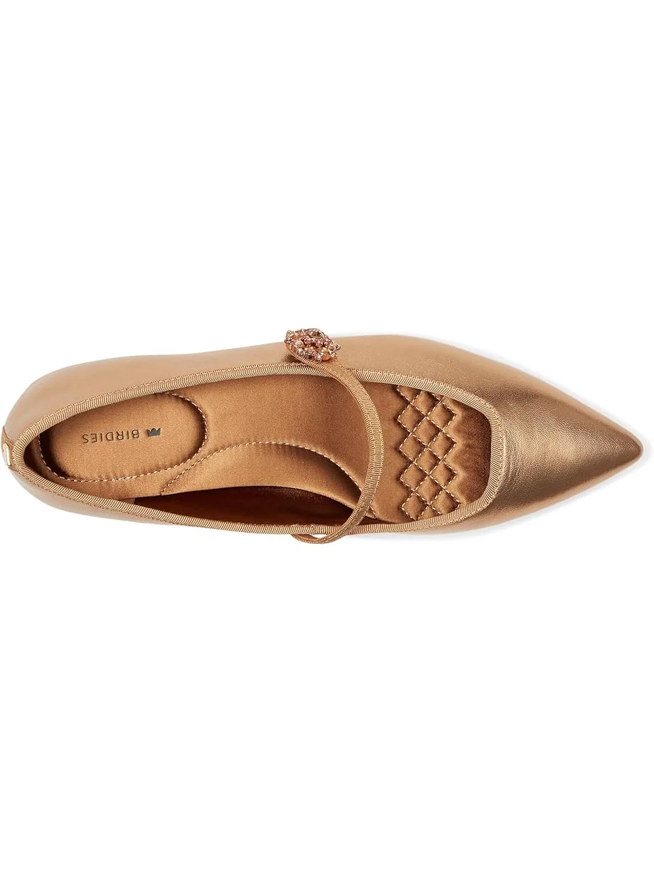 Женские балетки Birdies Goldfinch 15 Mary Jane Metal Leather — 2