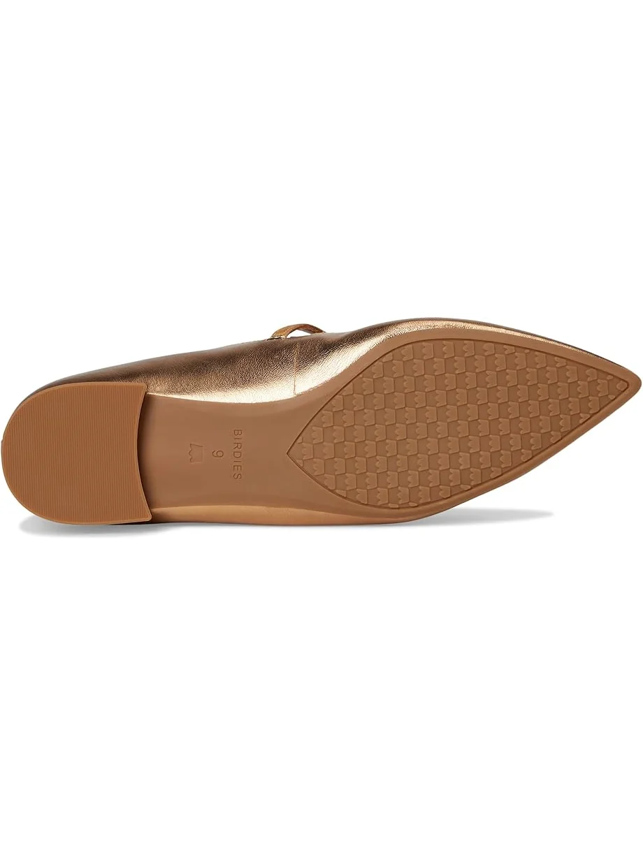 Женские балетки Birdies Goldfinch 15 Mary Jane Metal Leather — 3