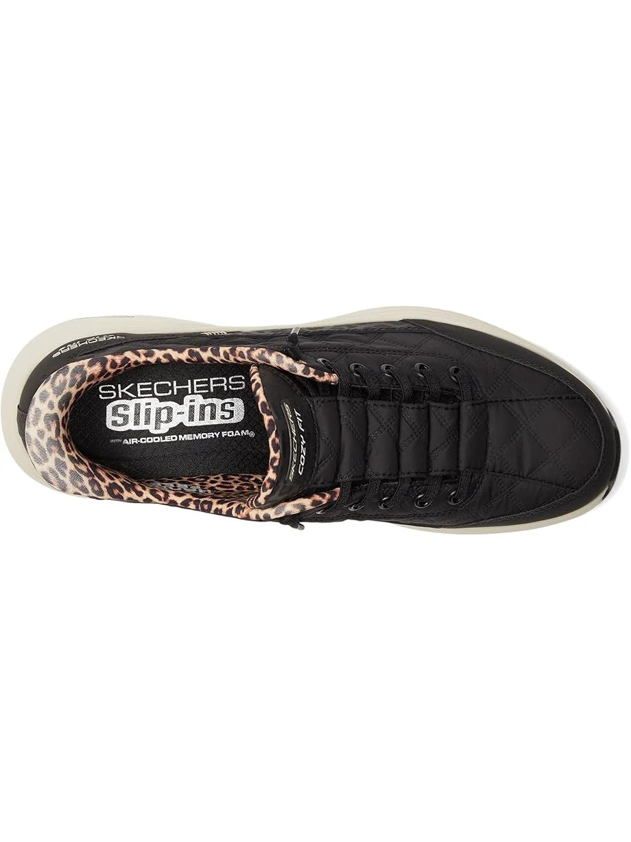 Женские кроссовки SKECHERS Contour Foam Cozy Fit Hands Free Slip-Ins Leopard Dream — 2