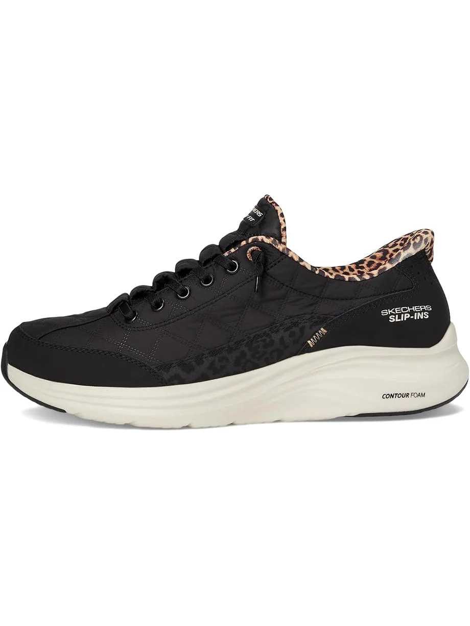 Женские кроссовки SKECHERS Contour Foam Cozy Fit Hands Free Slip-Ins Leopard Dream — 4