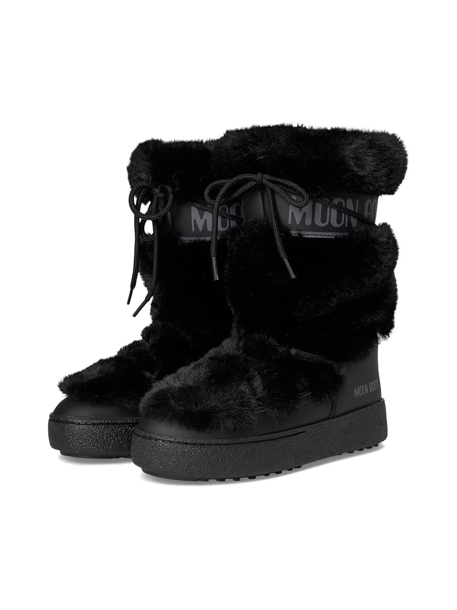 Женские ботинки MOON BOOT Ltrack Faux Fur High Wp — черный