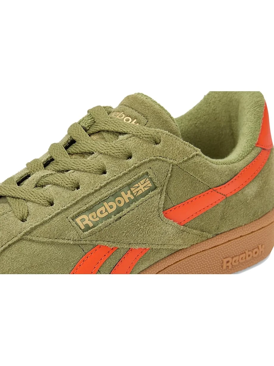 Унисекс кроссовки Reebok Lifestyle Club C Grounds UK, Deepolive/Pumporange/Gum — 6