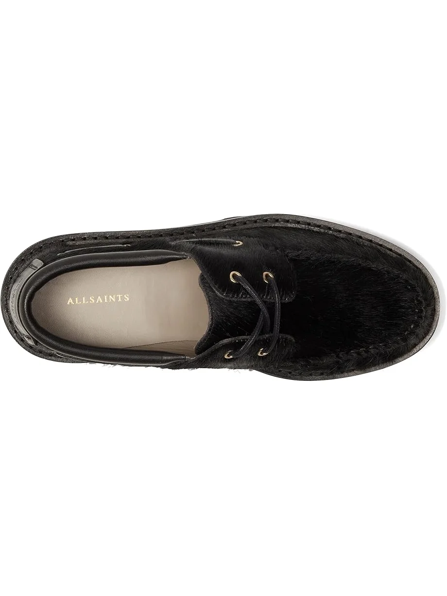 Женские лоферы AllSaints Aastha Fur Boat Shoes — 2