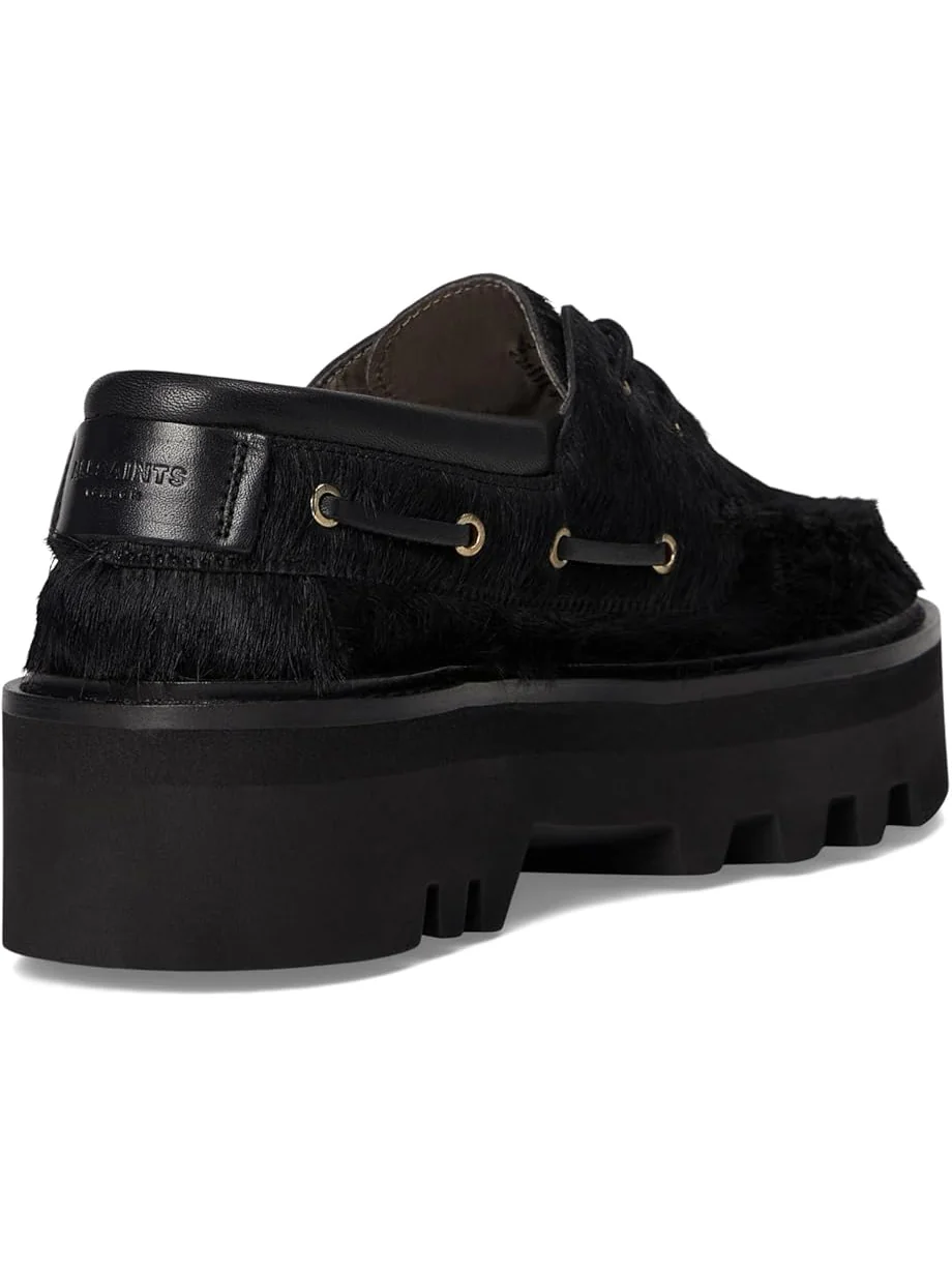 Женские лоферы AllSaints Aastha Fur Boat Shoes — 5