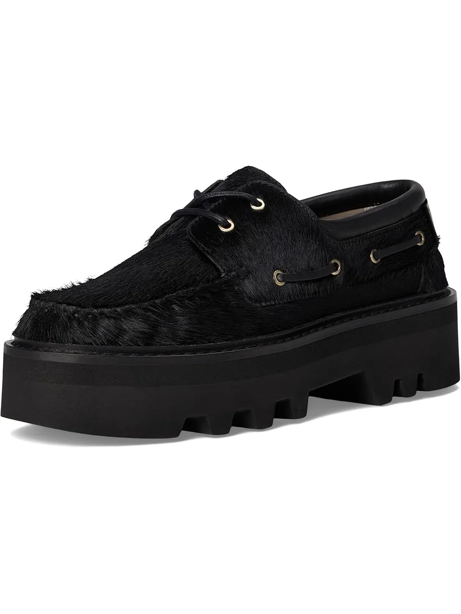 Женские лоферы AllSaints Aastha Fur Boat Shoes — 7
