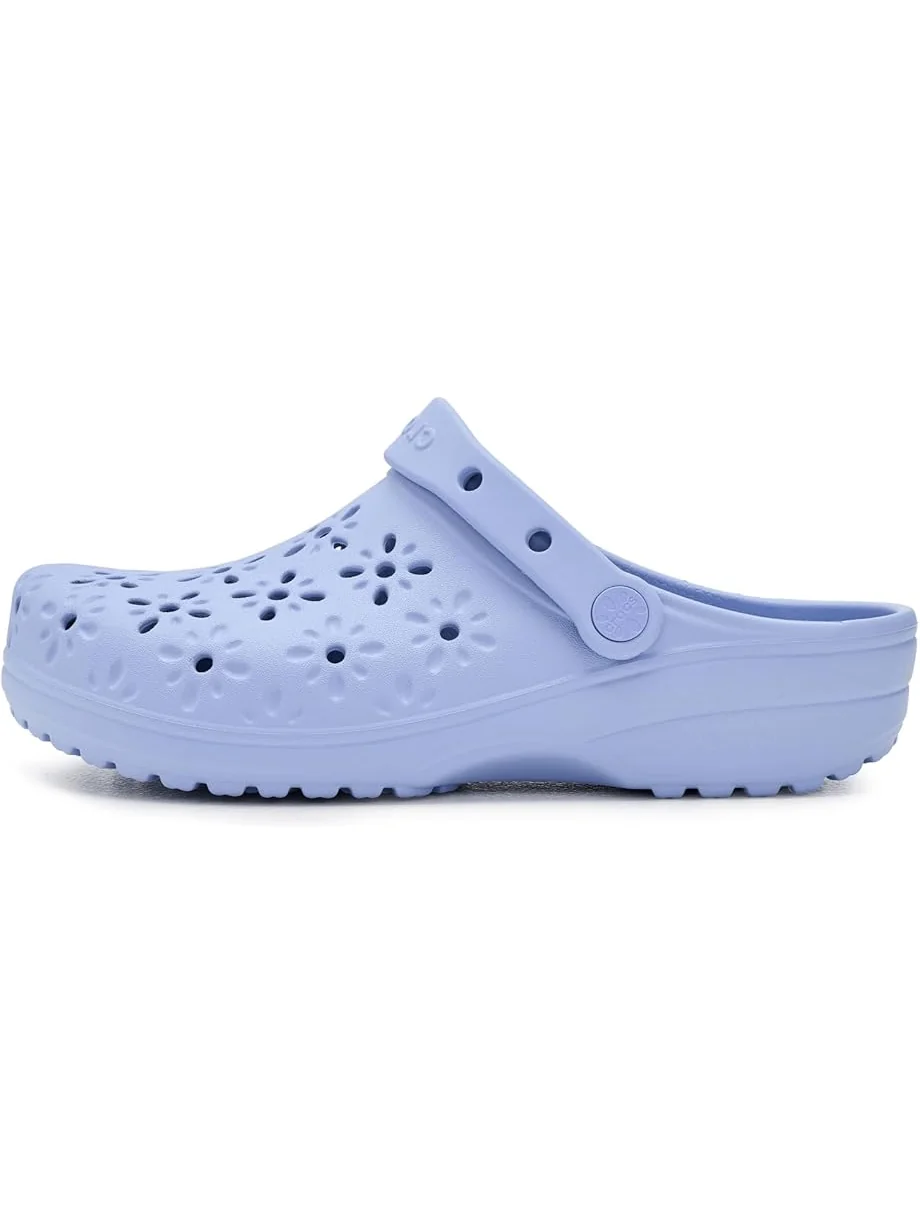 Унисекс клоги Crocs Classic с цветочным ажурным дизайном — 4