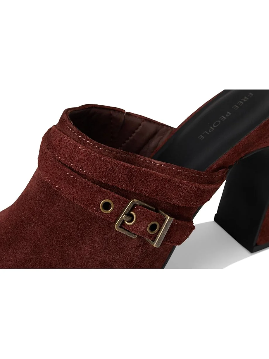 Женские сабо Free People Date Night на каблуке, Port Royale Suede — 6