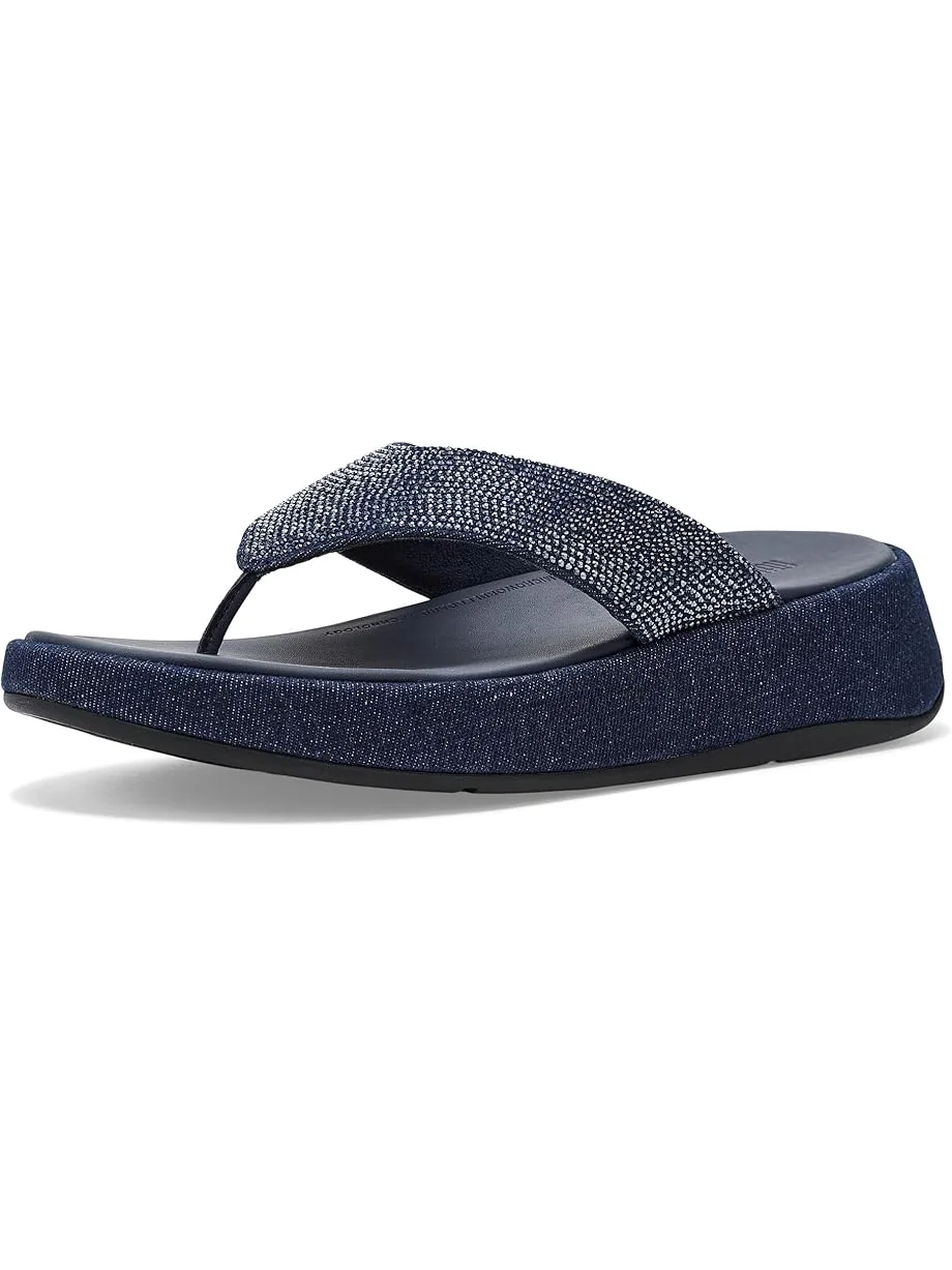 Женские сандалии FitFlop F Mode Toe Post Denim And Hotfix — 1