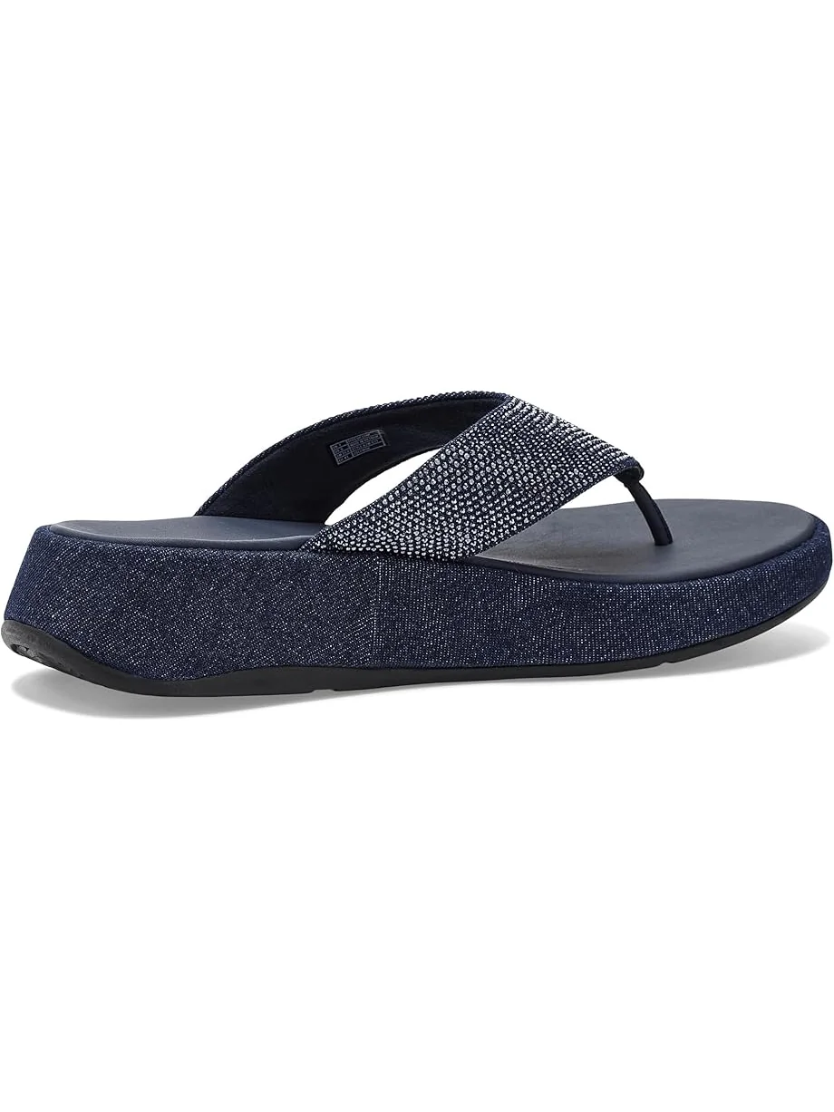 Женские сандалии FitFlop F Mode Toe Post Denim And Hotfix — 3