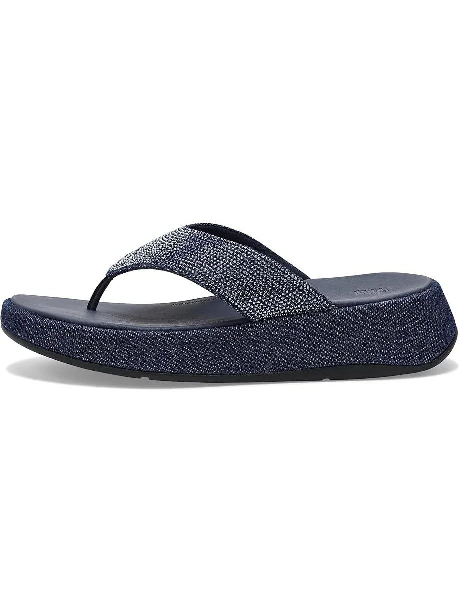 Женские сандалии FitFlop F Mode Toe Post Denim And Hotfix — 4