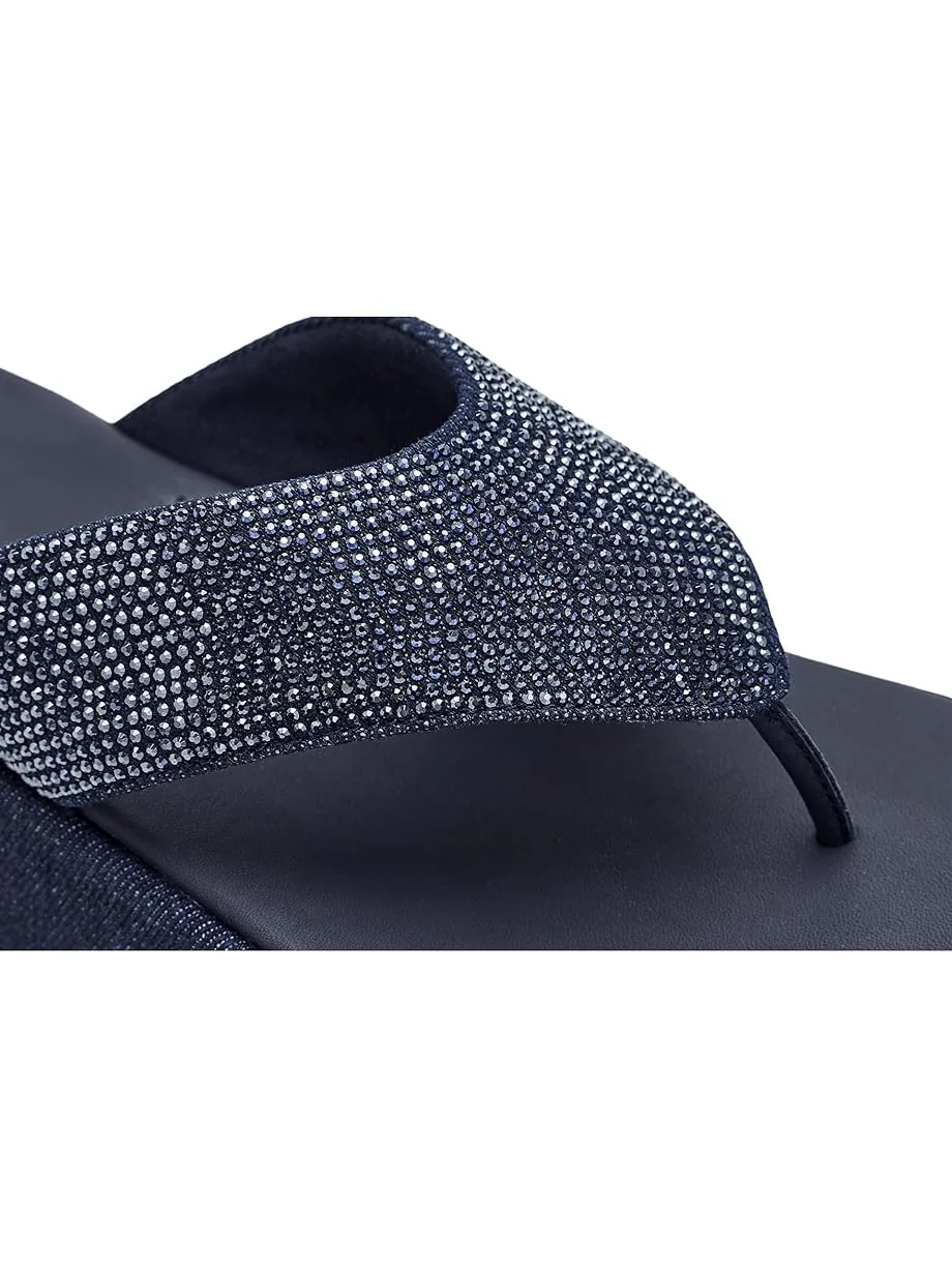 Женские сандалии FitFlop F Mode Toe Post Denim And Hotfix — 6