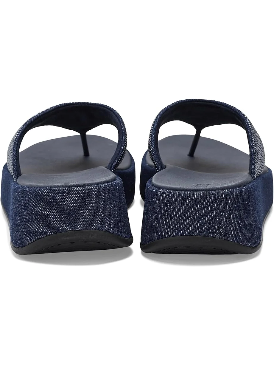 Женские сандалии FitFlop F Mode Toe Post Denim And Hotfix — 7