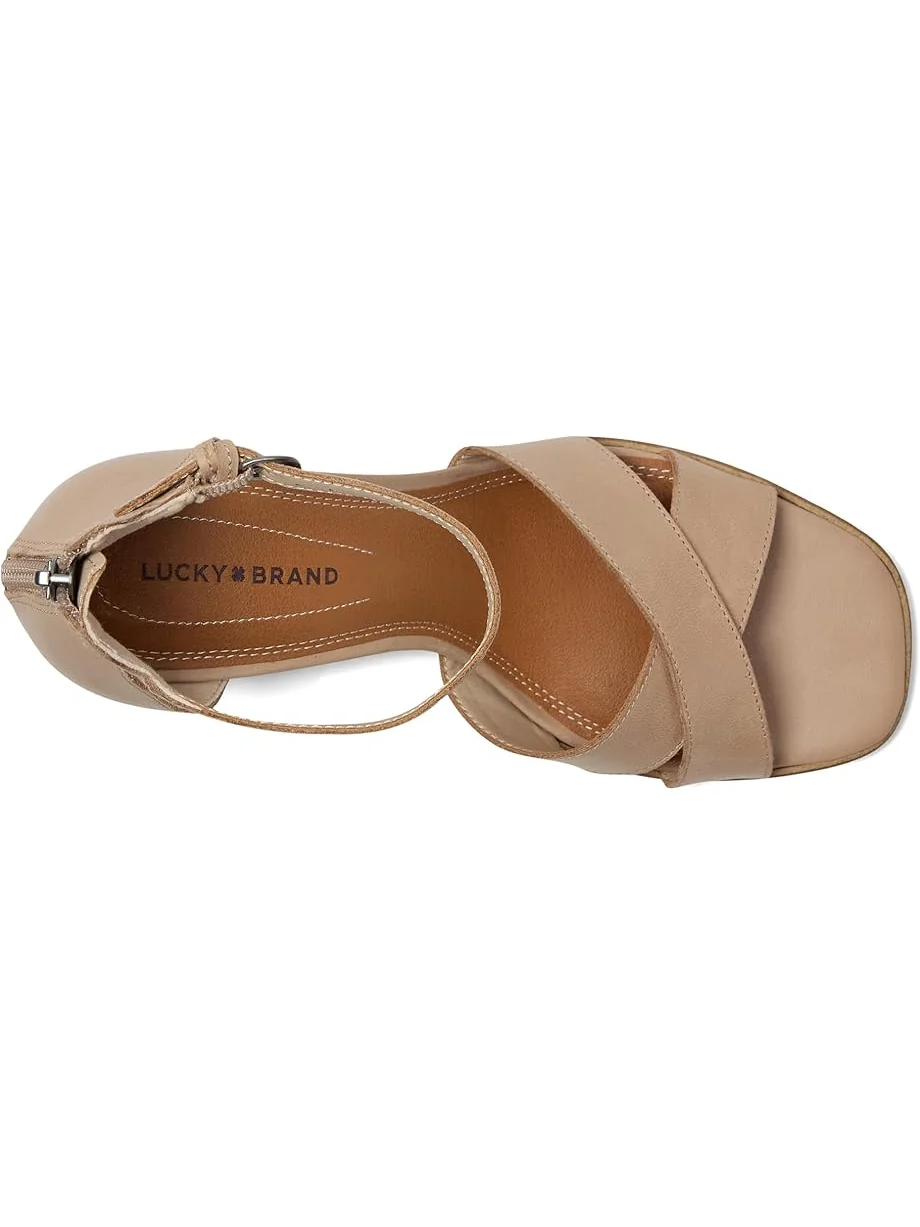 Женские босоножки на высоком каблуке Lucky Brand Herrika Cross Band — 2