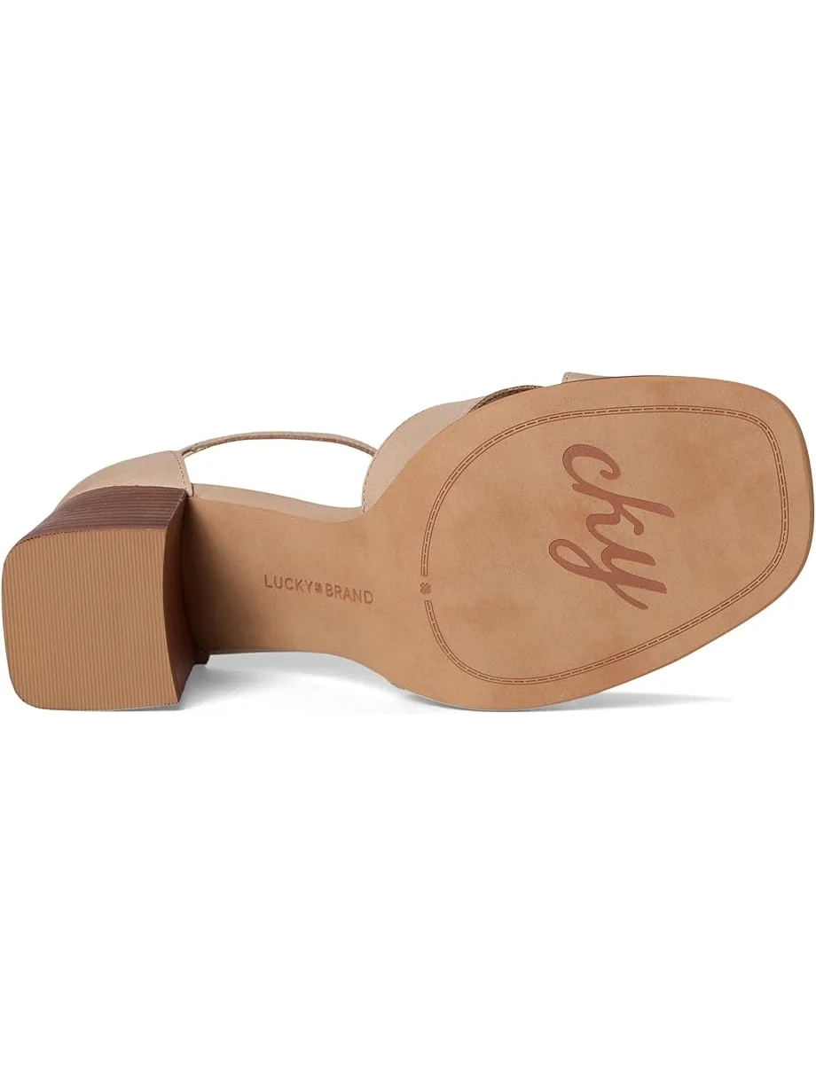 Женские босоножки на высоком каблуке Lucky Brand Herrika Cross Band — 3