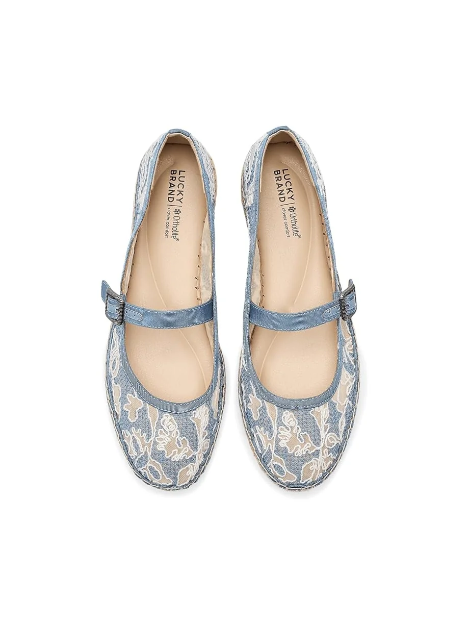 Женские босоножки на каблуке Lucky Brand Orlyna Floral Lace — 2