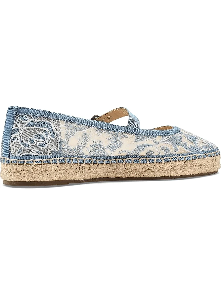 Женские босоножки на каблуке Lucky Brand Orlyna Floral Lace — 3