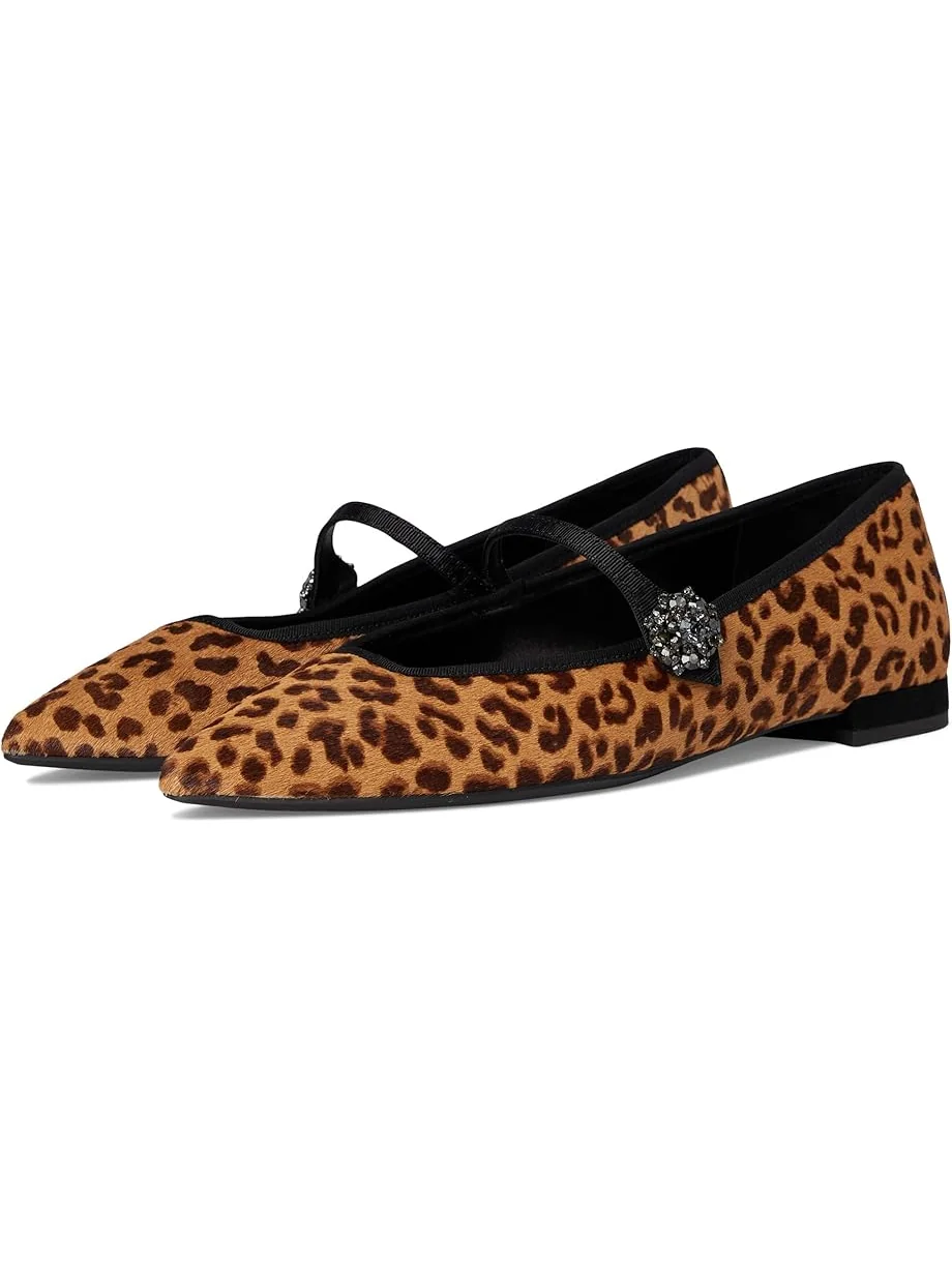 Женские балетки Birdies Goldfinch 15 Mary Jane Calf Hair, Leopard — 1