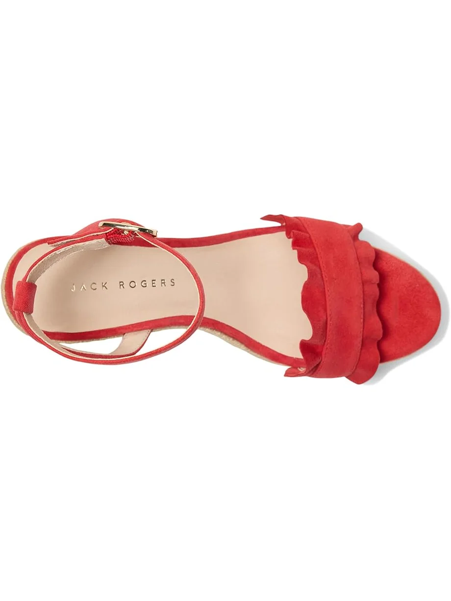 Женские босоножки Jack Rogers Rozette Ruffle Wedge - Suede — 2