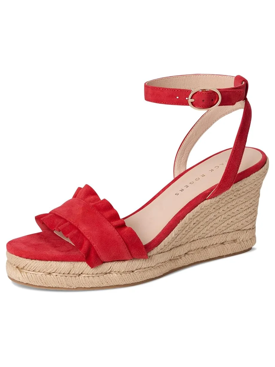 Женские босоножки Jack Rogers Rozette Ruffle Wedge - Suede — 7