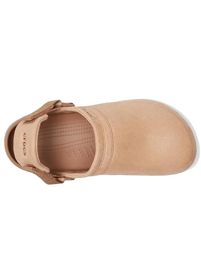 Клоги Classic Crafted Canvas Crocs, Milk Chocolate Suede — 3