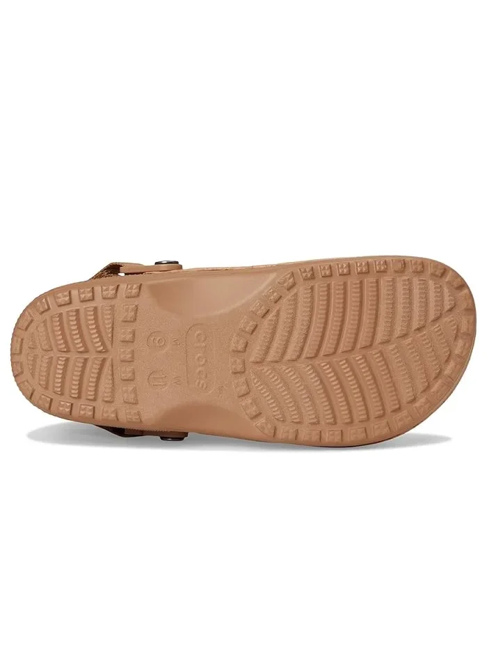 Клоги Classic Crafted Canvas Crocs, Milk Chocolate Suede — 4