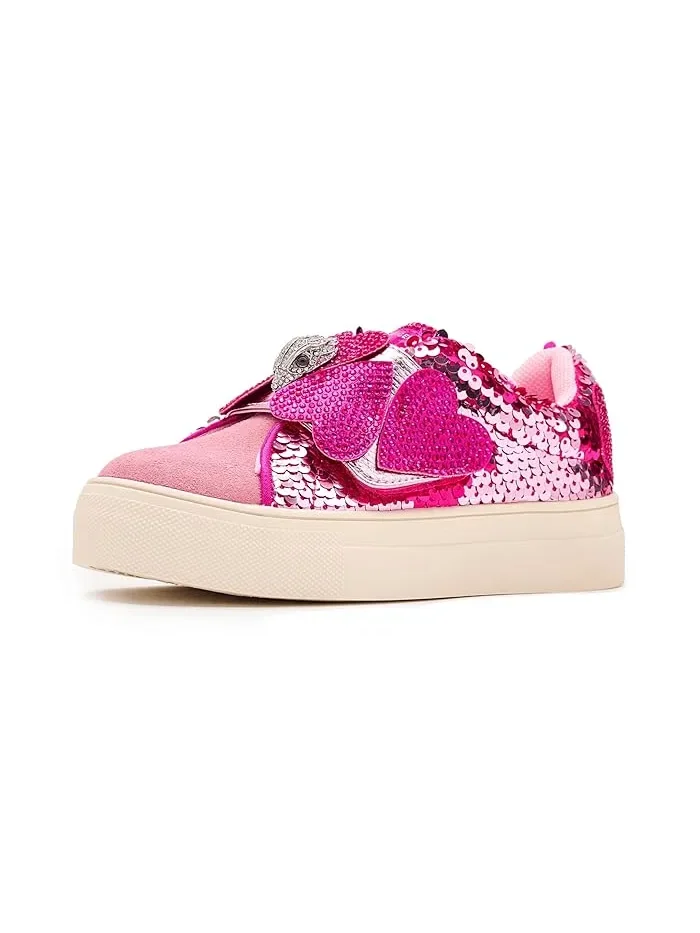 Кроссовки с блестками и бабочками Mini Laney Heart Strap Kurt Geiger London Kids — 1