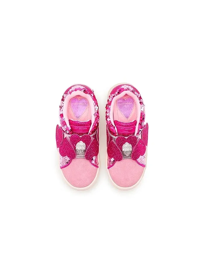 Кроссовки с блестками и бабочками Mini Laney Heart Strap Kurt Geiger London Kids — 3